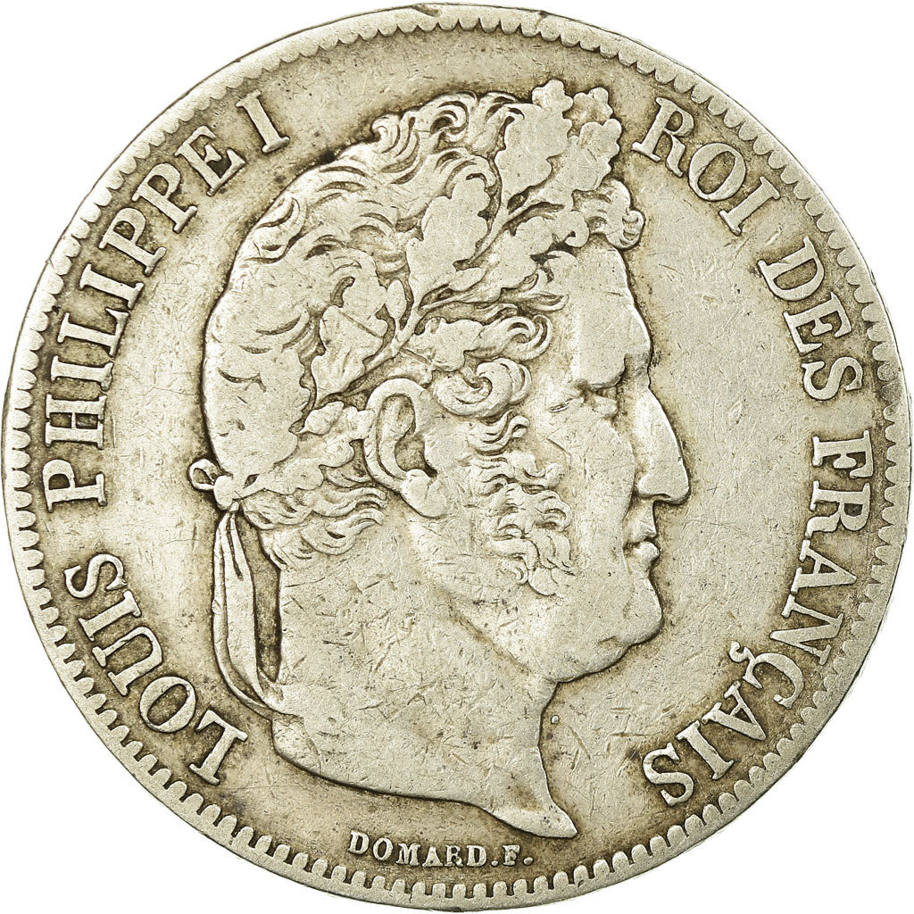 Coin, France, Louis-Philippe, 5 Francs, 1839, Paris, VF(30-35), Silver,KM 749.1