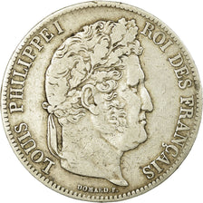 Coin, France, Louis-Philippe, 5 Francs, 1839, Paris, VF(30-35), Silver,KM 749.1