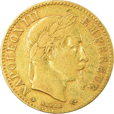 Moneta, Francia, Napoleon III, 10 Francs, 1862, Paris, MB+, Oro, KM 800.1