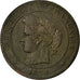 Moneta, Francia, Cérès, 10 Centimes, 1874, Paris, MB, Bronzo, KM:815.1