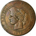 Coin, France, Cérès, 10 Centimes, 1873, Paris, VF(20-25), Bronze, KM:815.1