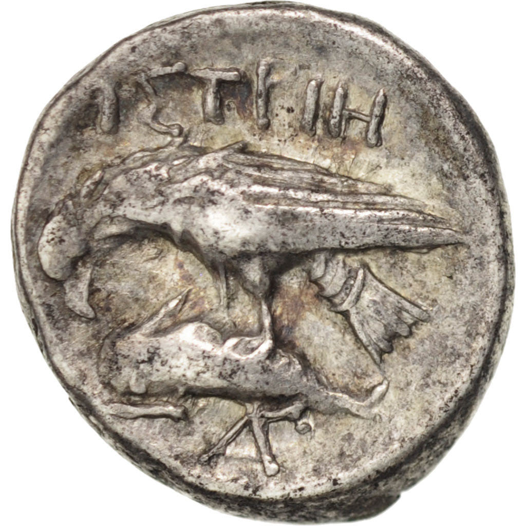 Coin, Thrace, Istros, Drachm, Istros, AU(50-53), Silver, BMC:254