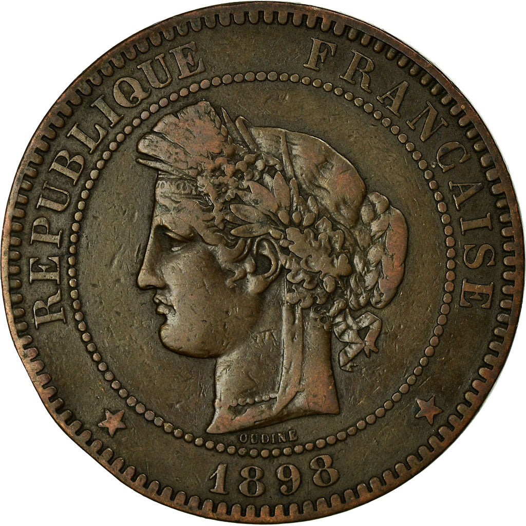 Coin, France, Cérès, 10 Centimes, 1898, Paris, EF(40-45), Bronze, KM:815.1