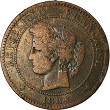Münze, Frankreich, Cérès, 10 Centimes, 1884, Paris, S, Bronze, KM:815.1
