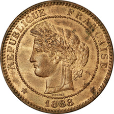 Moneta, Francja, Cérès, 10 Centimes, 1888, Paris, AU(55-58), Bronze, KM:815.1