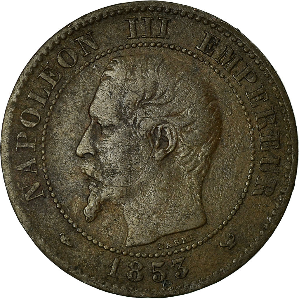 Moneta, Francia, Napoleon III, 2 Centimes, 1853, Lille, MB