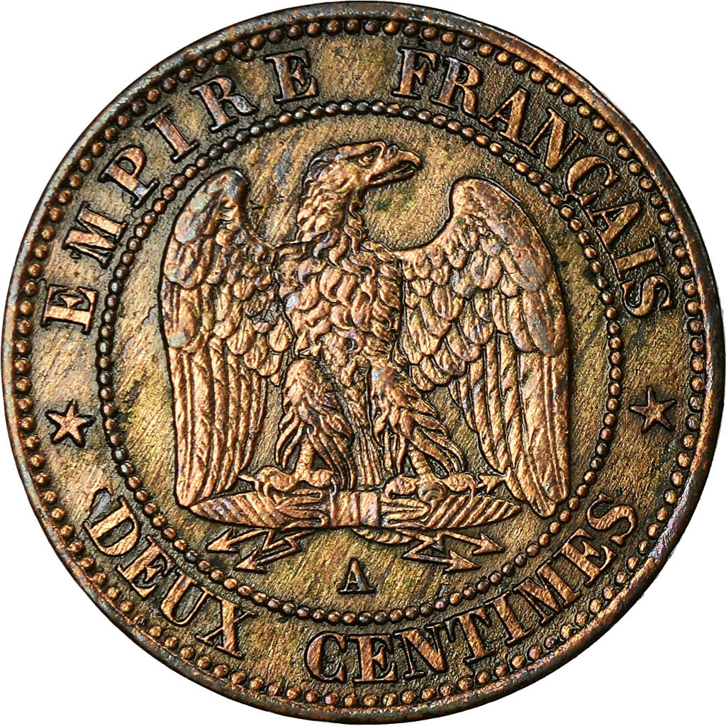 Coin, France, Napoleon III, 2 Centimes, 1853, Paris, VF(20-25), KM 776.1
