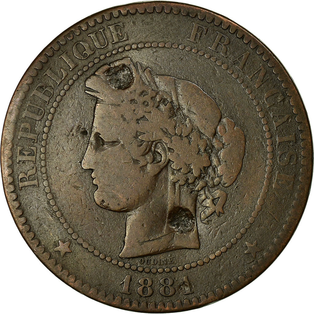 Coin, France, Cérès, 10 Centimes, 1881, Paris, VG(8-10), Bronze, KM:815.1