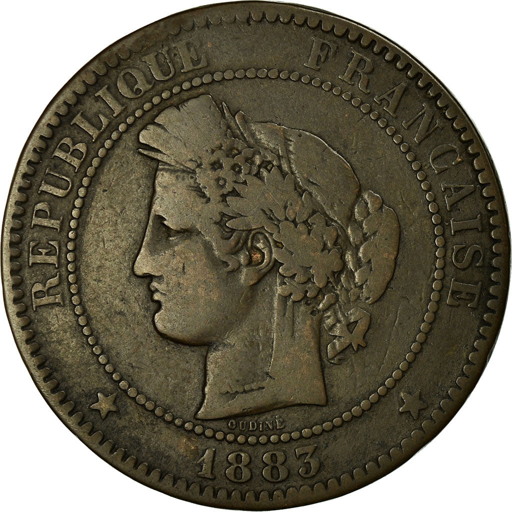 Münze, Frankreich, Cérès, 10 Centimes, 1883, Paris, S, Bronze, KM:815.1