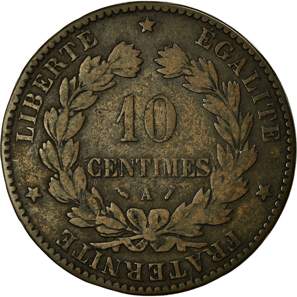 Münze, Frankreich, Cérès, 10 Centimes, 1883, Paris, S, Bronze, KM:815.1