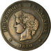 Munten, Frankrijk, Cérès, 5 Centimes, 1880, Paris, FR+, Bronze, KM:821.1