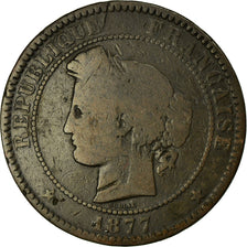 Coin, France, Cérès, 10 Centimes, 1877, Bordeaux, VG(8-10), Bronze, KM:815.2
