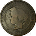 Coin, France, Cérès, 10 Centimes, 1877, Bordeaux, VG(8-10), Bronze, KM:815.2