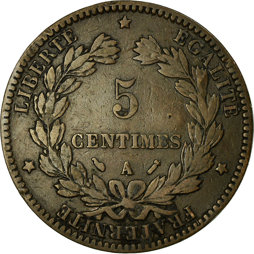 Coin, France, Cérès, 5 Centimes, 1893, Paris, EF(40-45), Bronze, KM:821.1