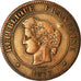 Monnaie, France, Cérès, 5 Centimes, 1877, Paris, TB+, Bronze, Gadoury:157a