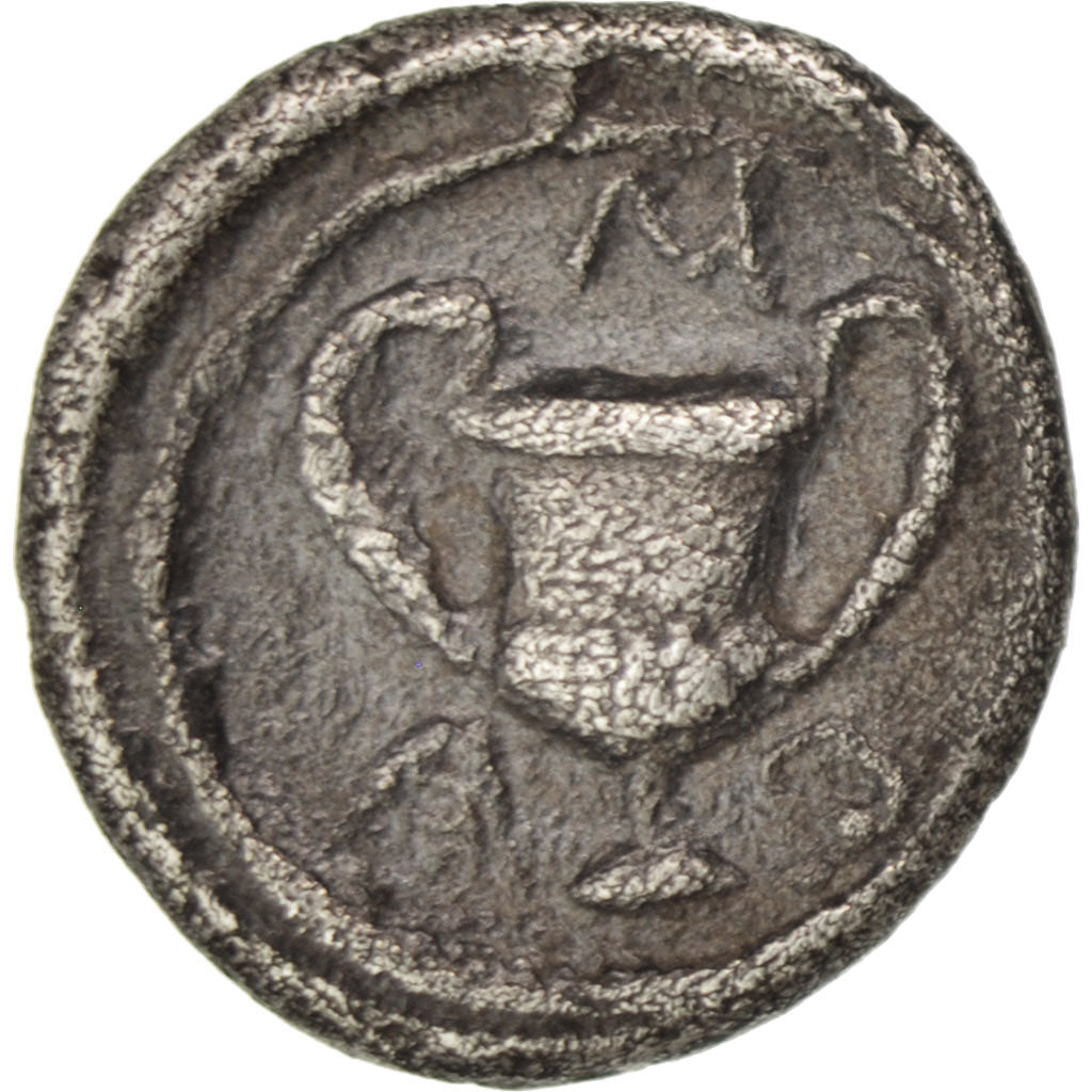 Coin, Lesbos, 480-350 Bf JC, Mytilene, Athena, Obol, EF(40-45), Silver, SNG
