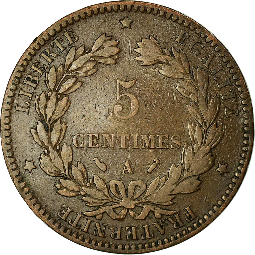 Münze, Frankreich, Cérès, 5 Centimes, 1892, Paris, SS, Bronze, KM:821.1