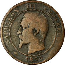 Moneta, Francia, Napoleon III, 10 Centimes, 1855, Marseille, B+