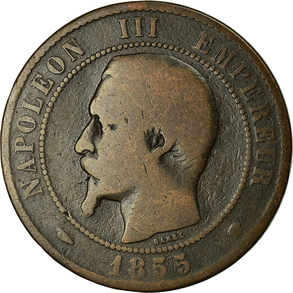 Coin, France, Napoleon III, Napoléon III, 10 Centimes, 1855, Marseille