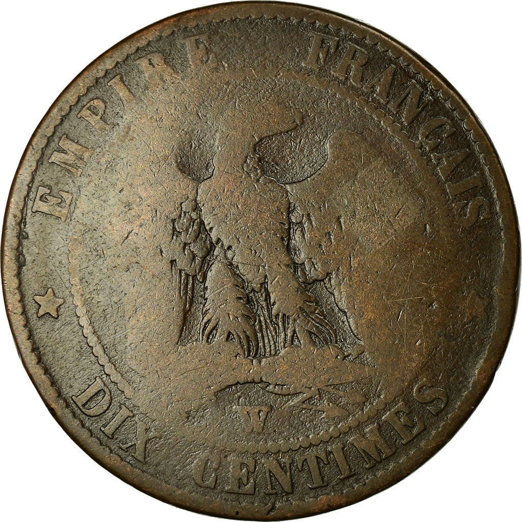 Munten, Frankrijk, Napoleon III, 10 Centimes, 1855, Lille, ZG