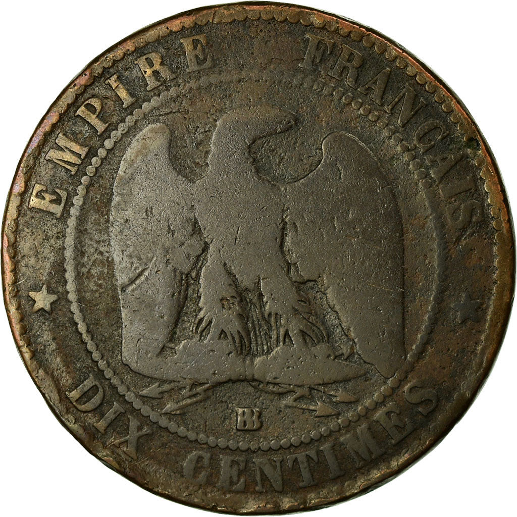 Munten, Frankrijk, Napoleon III, 10 Centimes, 1865, Strasbourg, ZG+