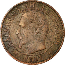 Moneda, Francia, Napoleon III, 5 Centimes, 1857, Bordeaux, BC+