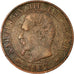 Monnaie, France, Napoleon III, 5 Centimes, 1857, Bordeaux, TB, Gadoury 152