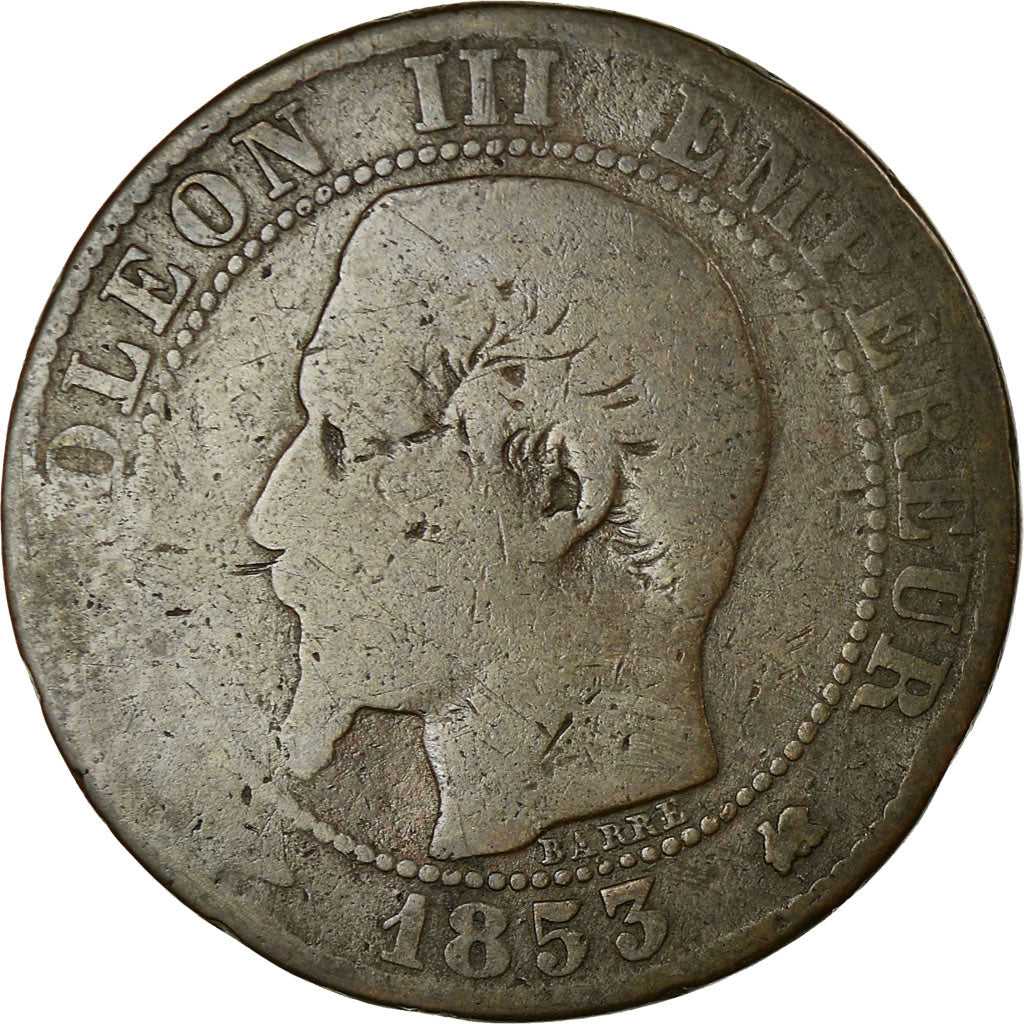 Coin, France, Napoleon III, 5 Centimes, 1853, Bordeaux, VG(8-10), KM 777.5