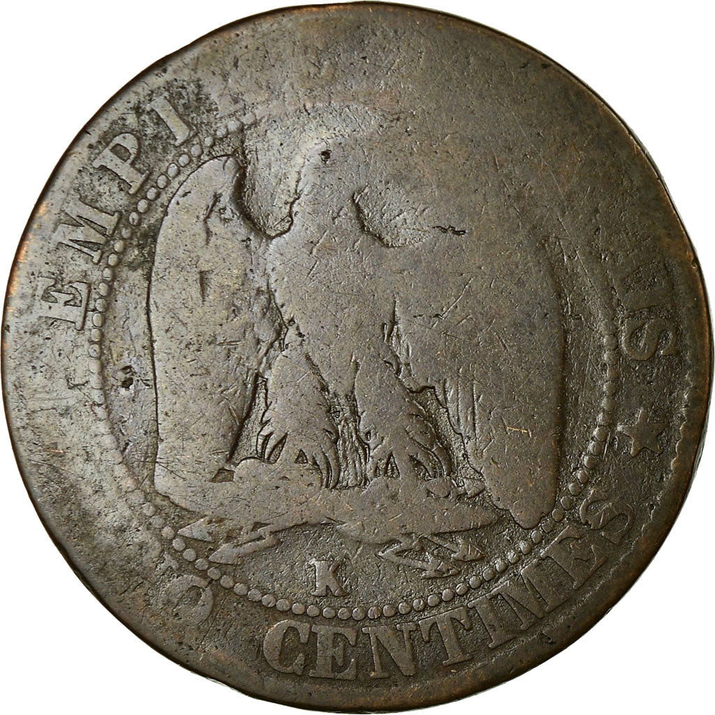 Coin, France, Napoleon III, 5 Centimes, 1853, Bordeaux, VG(8-10), KM 777.5