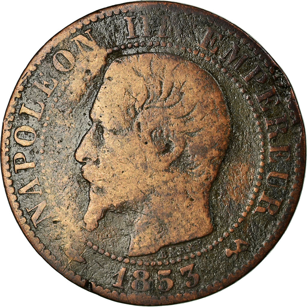 Coin, France, Napoleon III, 5 Centimes, 1853, Rouen, VG(8-10), KM 777.2