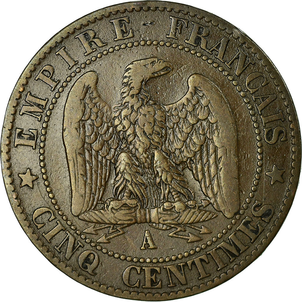 Coin, France, Napoleon III, 5 Centimes, 1864, Paris, VF(20-25), KM 797.1