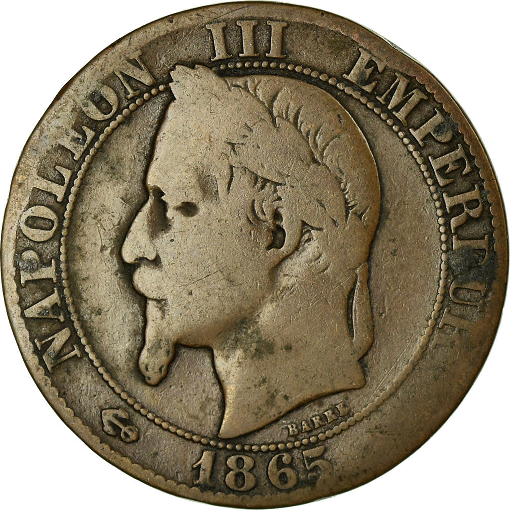 Munten, Frankrijk, Napoleon III, 5 Centimes, 1865, Strasbourg  ZG