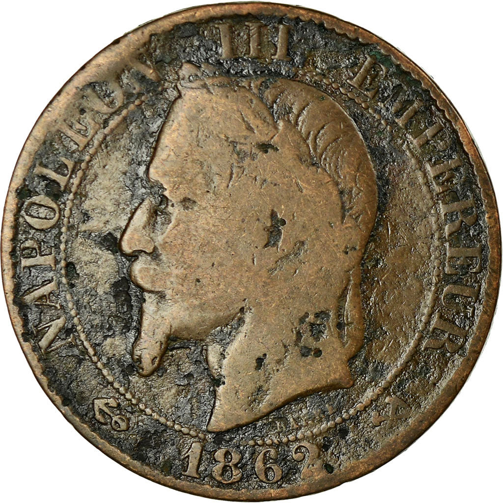 Coin, France, Napoleon III, 5 Centimes, 1862, Bordeaux, VG(8-10), KM 797.3