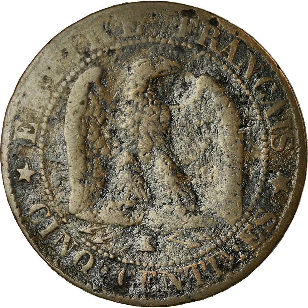 Coin, France, Napoleon III, 5 Centimes, 1862, Bordeaux, VG(8-10), KM 797.3