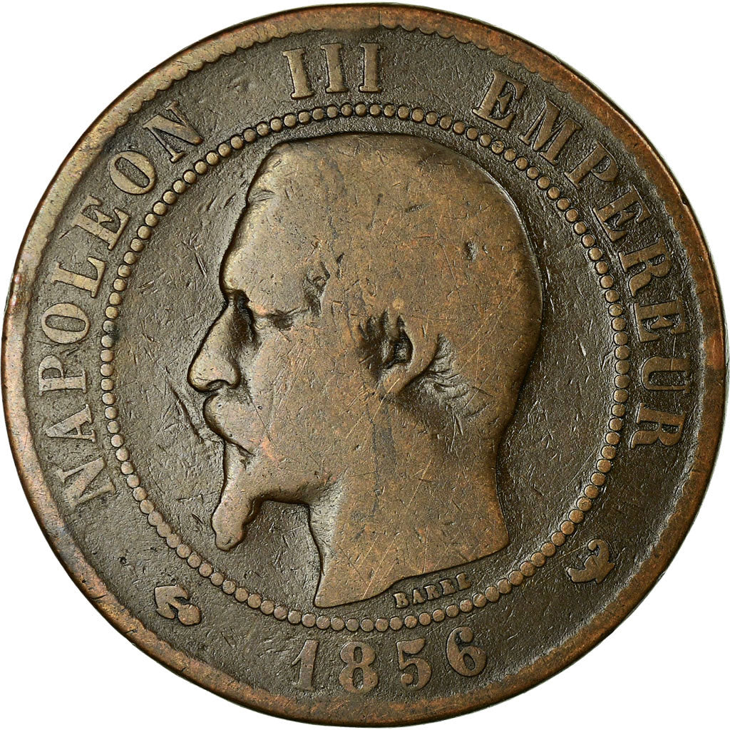 Moneda, Francia, Napoleon III, 10 Centimes, 1856, Lille, BC