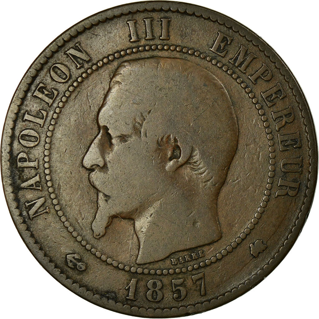 Münze, Frankreich, Napoleon III, 10 Centimes, 1857, Bordeaux, SGE+
