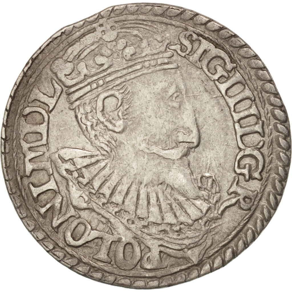Poland, 3 Gröscher, 1597, Olkusz, AU(55-58), Silver, 2.28