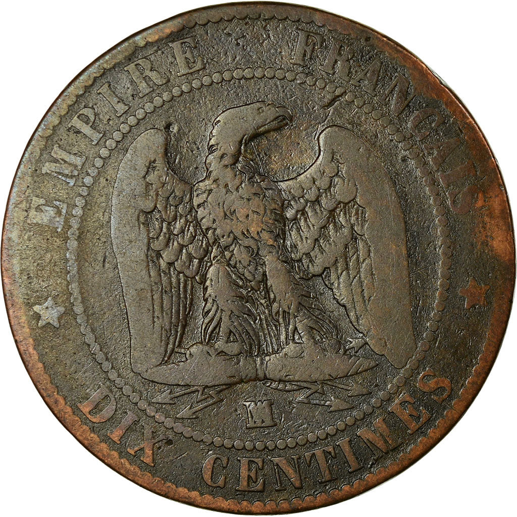 Moneta, Francja, Napoleon III, Napoléon III, 10 Centimes, 1856, Marseille