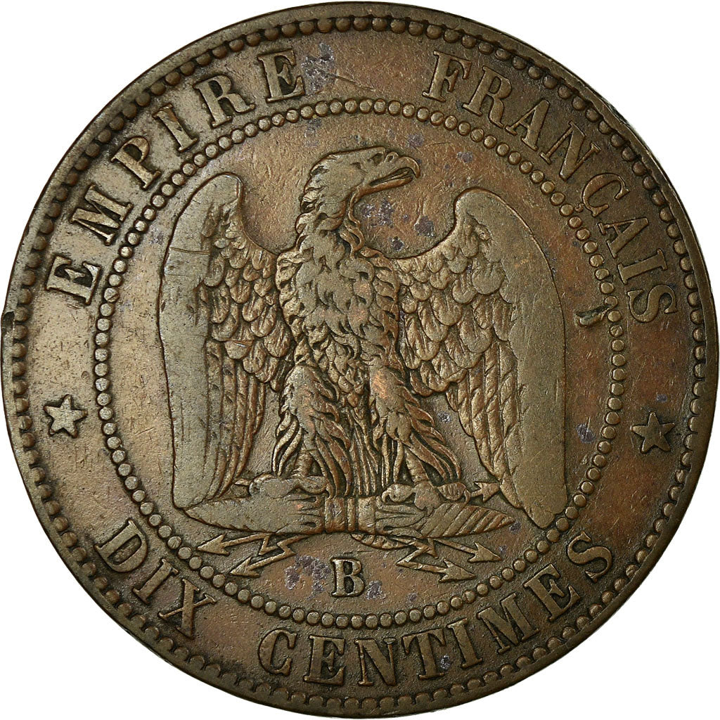 Moneta, Francja, Napoleon III, Napoléon III, 10 Centimes, 1855, Rouen