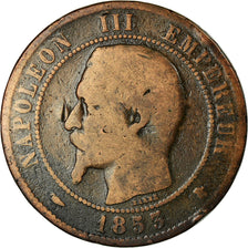 Moneda, Francia, Napoleon III, 10 Centimes, 1853, Bordeaux, BC