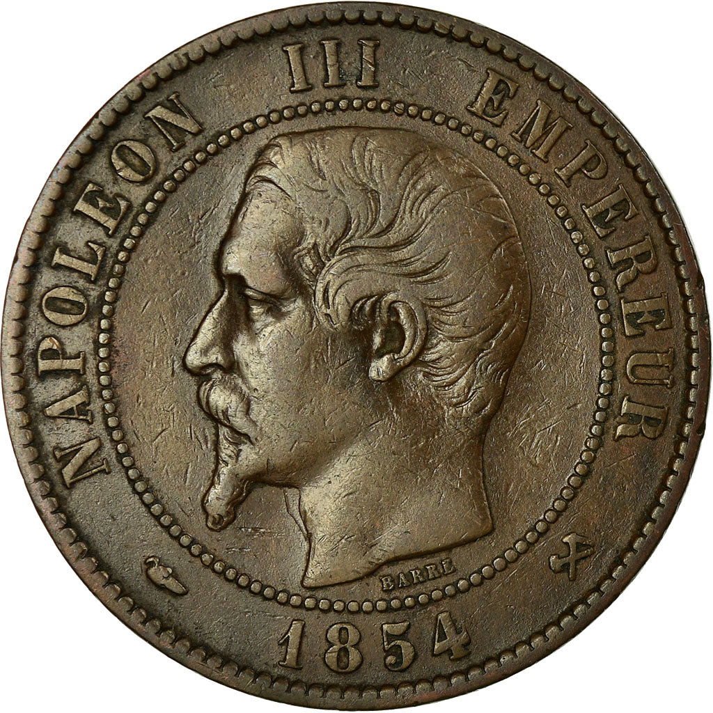Coin, France, Napoleon III, 10 Centimes, 1854, Rouen, VF(30-35), KM 771.2