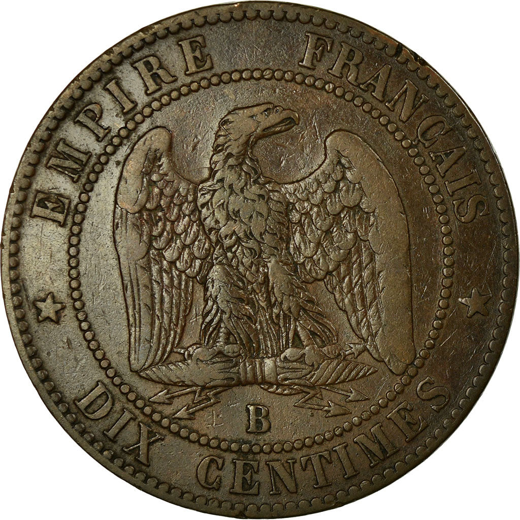 Coin, France, Napoleon III, 10 Centimes, 1854, Rouen, VF(30-35), KM 771.2