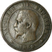Moeda, França, Napoleon III, 10 Centimes, 1854, Strasbourg, VG(8-10)