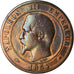 Moneda, Francia, Napoleon III, 10 Centimes, 1854, Bordeaux, BC