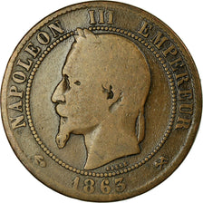 Munten, Frankrijk, Napoleon III, 10 Centimes, 1863, Bordeaux, ZG