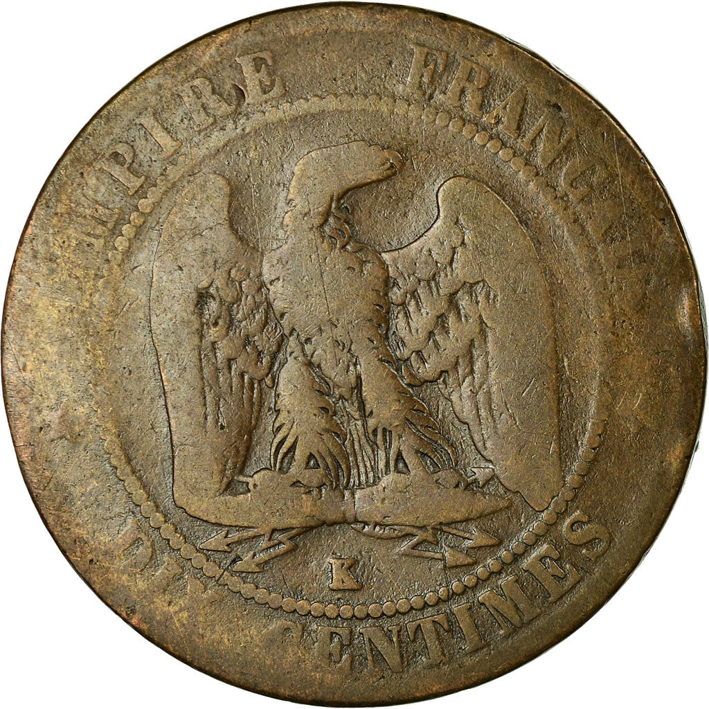 Moneta, Francia, Napoleon III, 10 Centimes, 1863, Bordeaux, B