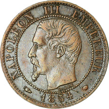 Coin, France, Napoleon III, Centime, 1854, Marseille, EF(40-45), KM 775.1