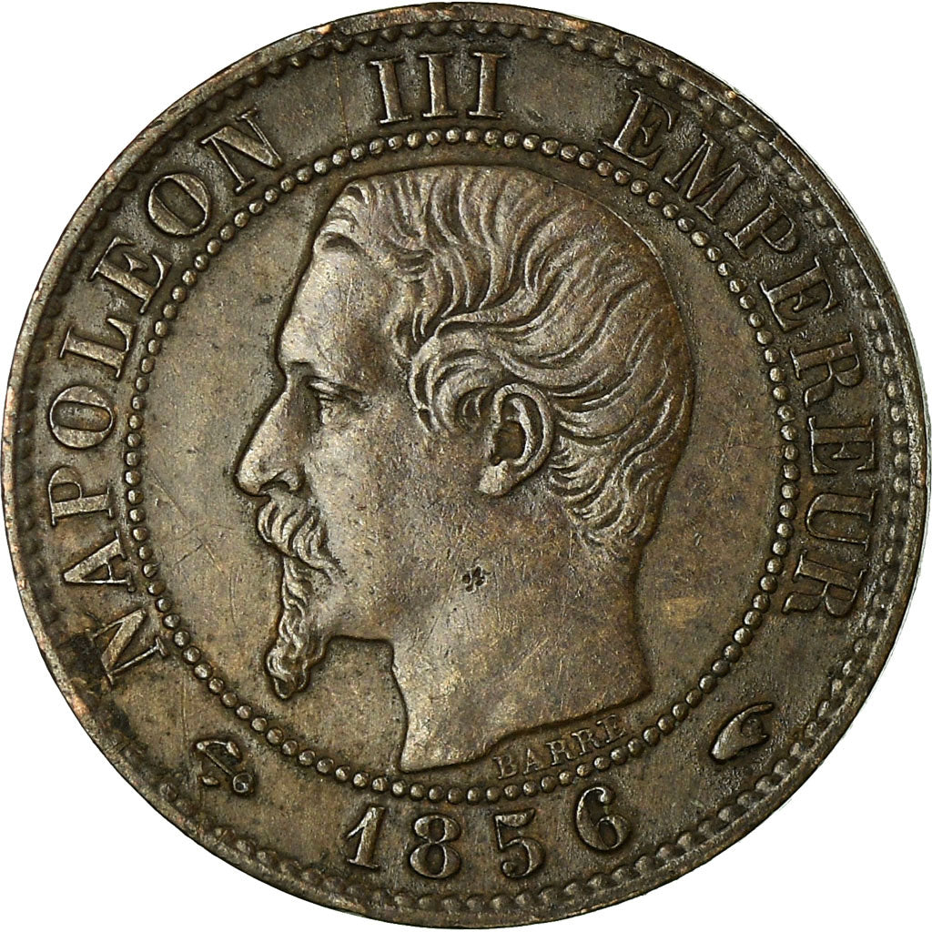 Coin, France, Napoleon III, Centime, 1856, Paris, EF(40-45), KM 775.1