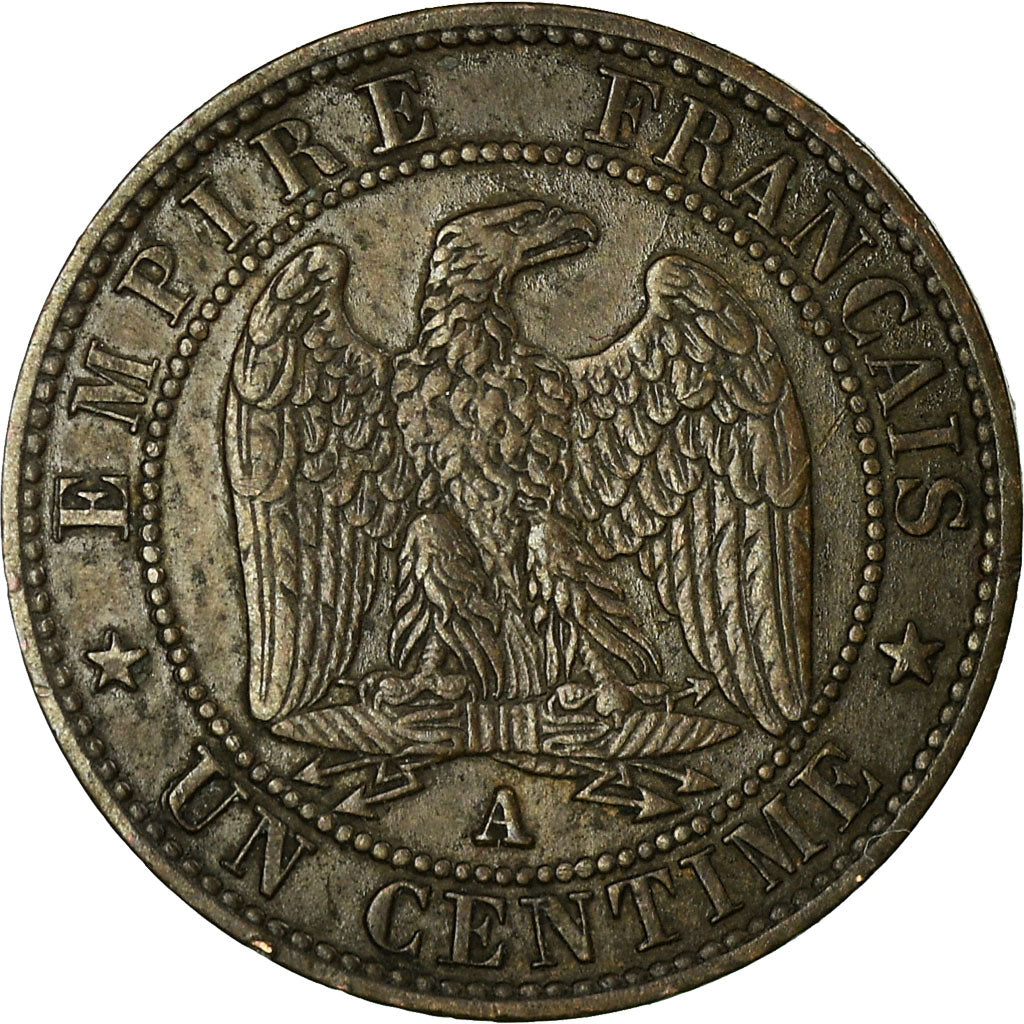Coin, France, Napoleon III, Centime, 1856, Paris, EF(40-45), KM 775.1