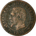 Moneda, Francia, Napoleon III, Centime, 1855, Lille, BC, Bronce